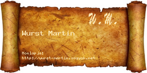 Wurst Martin névjegykártya